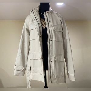 A NEW DAY Faux Leather Anorak Jacket Stone
Size S 
Target brand 
New with tag.